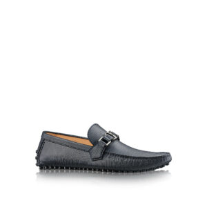 Giày lười Louis Vuitton Hockenheim Moccasin da epi màu đen