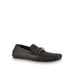 Giày lười Louis Vuitton Hockenheim Moccasin da Taiga màu đen