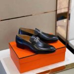 Giày lười Hermes Bemol loafer đế cao màu đen