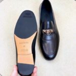 Giày lười Hermes Blaise Loafer da trơn màu đen