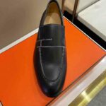 Giày lười Hermes Monterey Loafer đế cao chỉ trắng