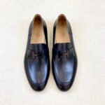 Giày lười Hermes Paris Loafer siêu cấp khóa màu đen