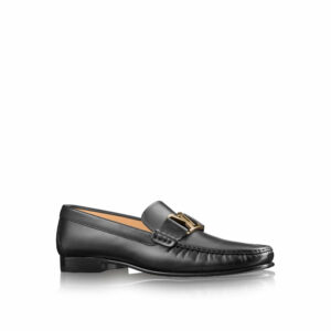 Giày lười Louis Vuitton Montaigne Loafer khóa màu vàng