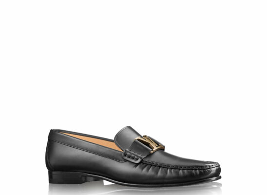 Giày lười Louis Vuitton Montaigne Loafer khóa màu vàng