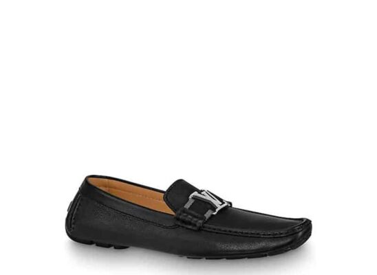 Giày lười Louis Vuitton Hockenheim Moccasin khóa màu trắng