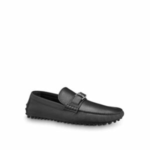 Giày lười Louis Vuitton Hockenheim Moccasin khóa nhỏ màu trắng