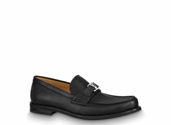 Giày lười Louis Vuitton Major Loafer khóa nhỏ màu trắng