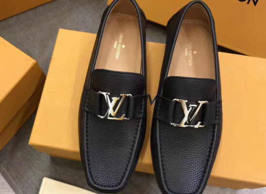 Giày lười Louis Vuitton Monte Carlo Moccasin khóa màu trắng