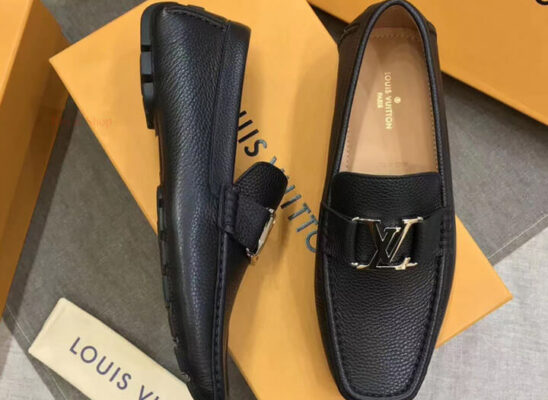 Giày lười Louis Vuitton Monte Carlo Moccasin khóa màu trắng