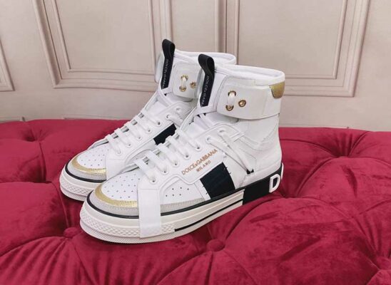 Giày cổ cao Dolce Gabbana Calfskin Custom 2.Zero High-Top Sneakers