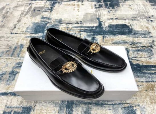 Giày lười Versace Medusa Loafers Like Auth màu đen