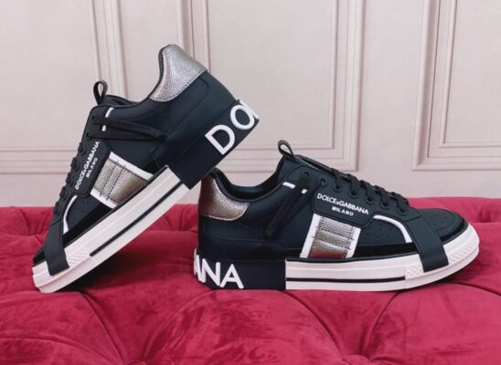 Giày thể thao Dolce Gabbana Calfskin Custom 2.Zero Sneakers màu đen