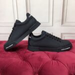 Giày thể thao Dolce Gabbana Calfskin Nappa Portofino Sneakers màu đen