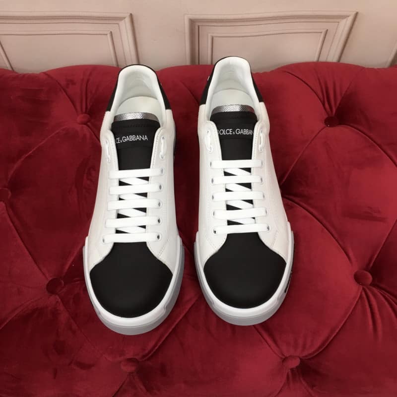 Giày thể thao Dolce Gabbana Calfskin Nappa Portofino Sneakers màu xám