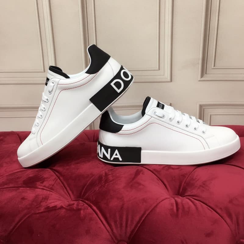 Giày thể thao Calfskin Nappa Portofino Sneakers with Rubber Toe màu trắng