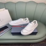 Giày thể thao Prada Macro Leather and Nylon Sneaker màu trắng