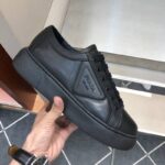 Giày thể thao Prada Soft Calf Leather Sneakers màu đen