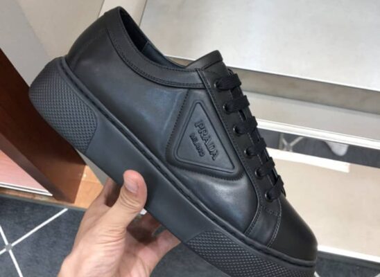 Giày thể thao Prada Soft Calf Leather Sneakers màu đen