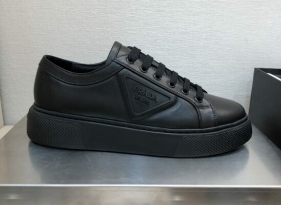 Giày thể thao Prada Soft Calf Leather Sneakers màu đen