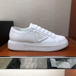 Giày thể thao Prada Soft Calf Leather Sneakers màu trắng