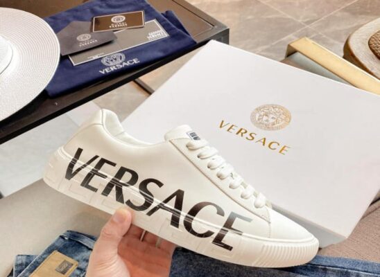 Giày thể thao Versace Greca Logo Sneakers màu trắng