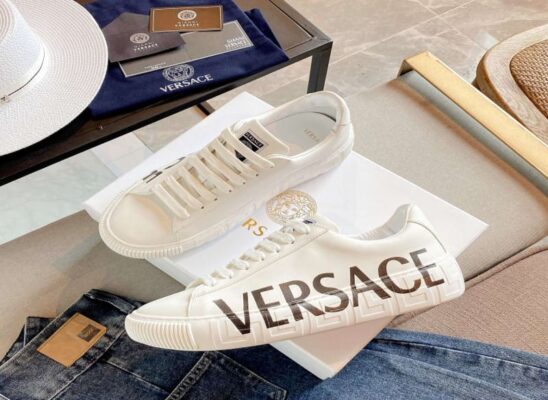 Giày thể thao Versace Greca Logo Sneakers màu trắng