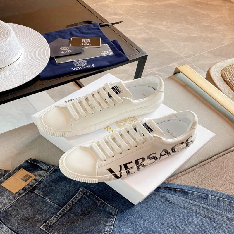 Giày thể thao Versace Greca Logo Sneakers màu trắng