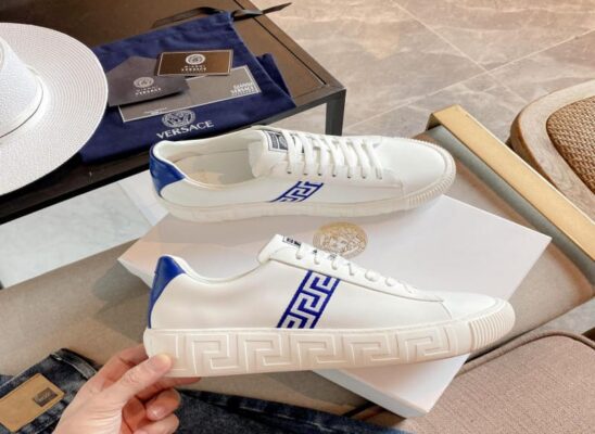 Giày thể thao Versace Greca Sneakers Logo màu xanh