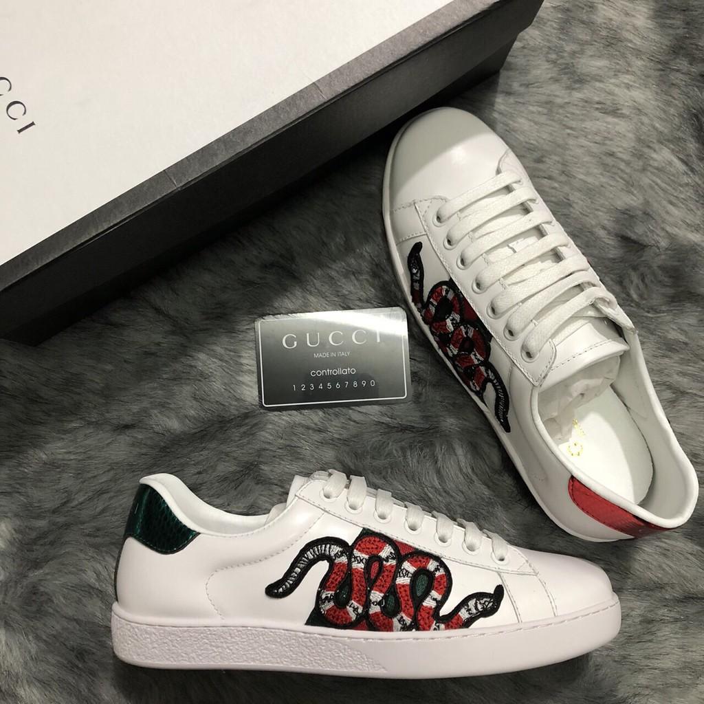 Mẫu giày sneaker Gucci tông trắng tươi trẻ, năng động