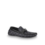 Giày lười Louis Vuitton like au Hockenheim Moccasin caro đen