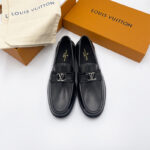 Giày lười Louis Vuitton like au Major Loafer họa tiết hoa bóng mờ