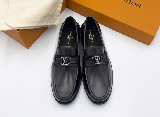 Giày lười Louis Vuitton like au Major Loafer họa tiết hoa bóng mờ