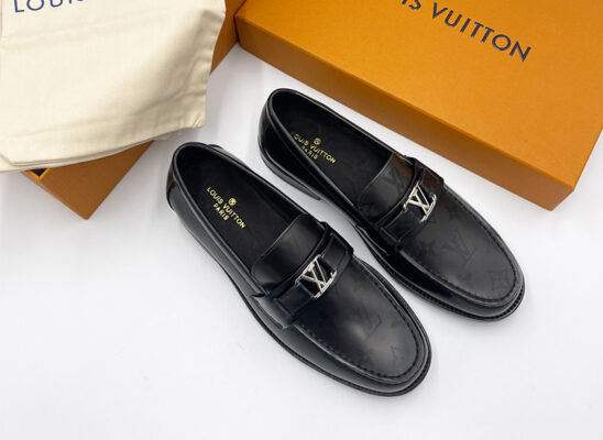 Giày lười Louis Vuitton like au Major Loafer họa tiết hoa bóng mờ