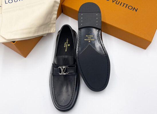 Giày lười Louis Vuitton like au Major Loafer họa tiết hoa bóng mờ